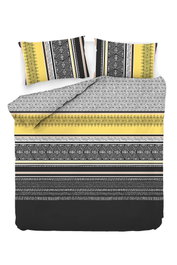 L'essentiel linge de maison Juego de funda nórdica doble ranforce Formas - Yellow